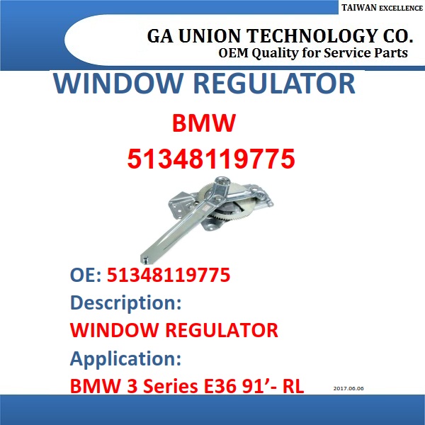 WINDOW REGULATOR-51348119775 67621387435
