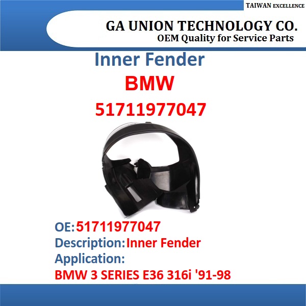 Inner fender 51711977047-51711977047