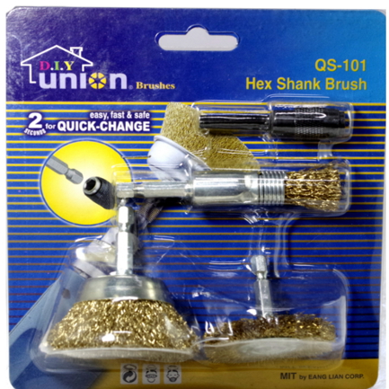 QS-101：HEX-Shank Brushes-QUICK CHANGE ACCESSORY SERIES