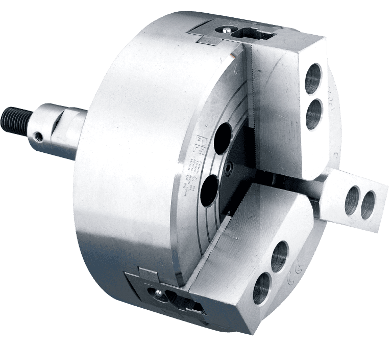 3-jaw wedge type non through-hole power chuck (with adaptor)-V