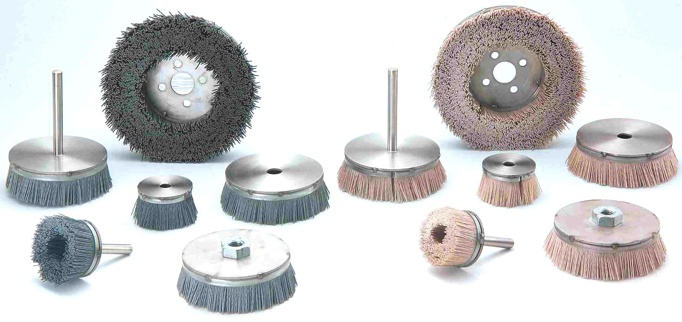 Abrasive Nylon brushesGrit choices are available in Silicon Carbide & Aluminum Oxide -研磨砂顆粒＃46 -- #1500 番數皆齊全