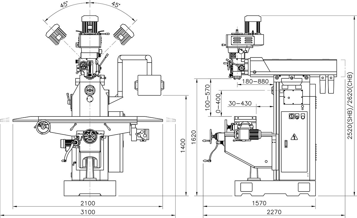 Vertical & Horizontal Milling Machine-YSM-26 SERIES