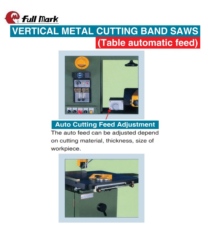 Table Auto Feed-Vertical Metal Cutting Bandsaw